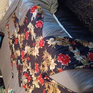 Women two piece flare out flower set